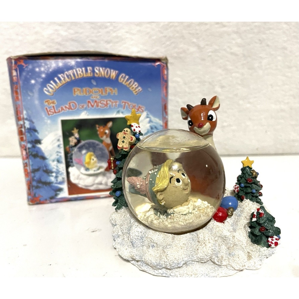 VTG Rudolph And The Island Of Misfit Toys Snow Globe Herbie The Dentist